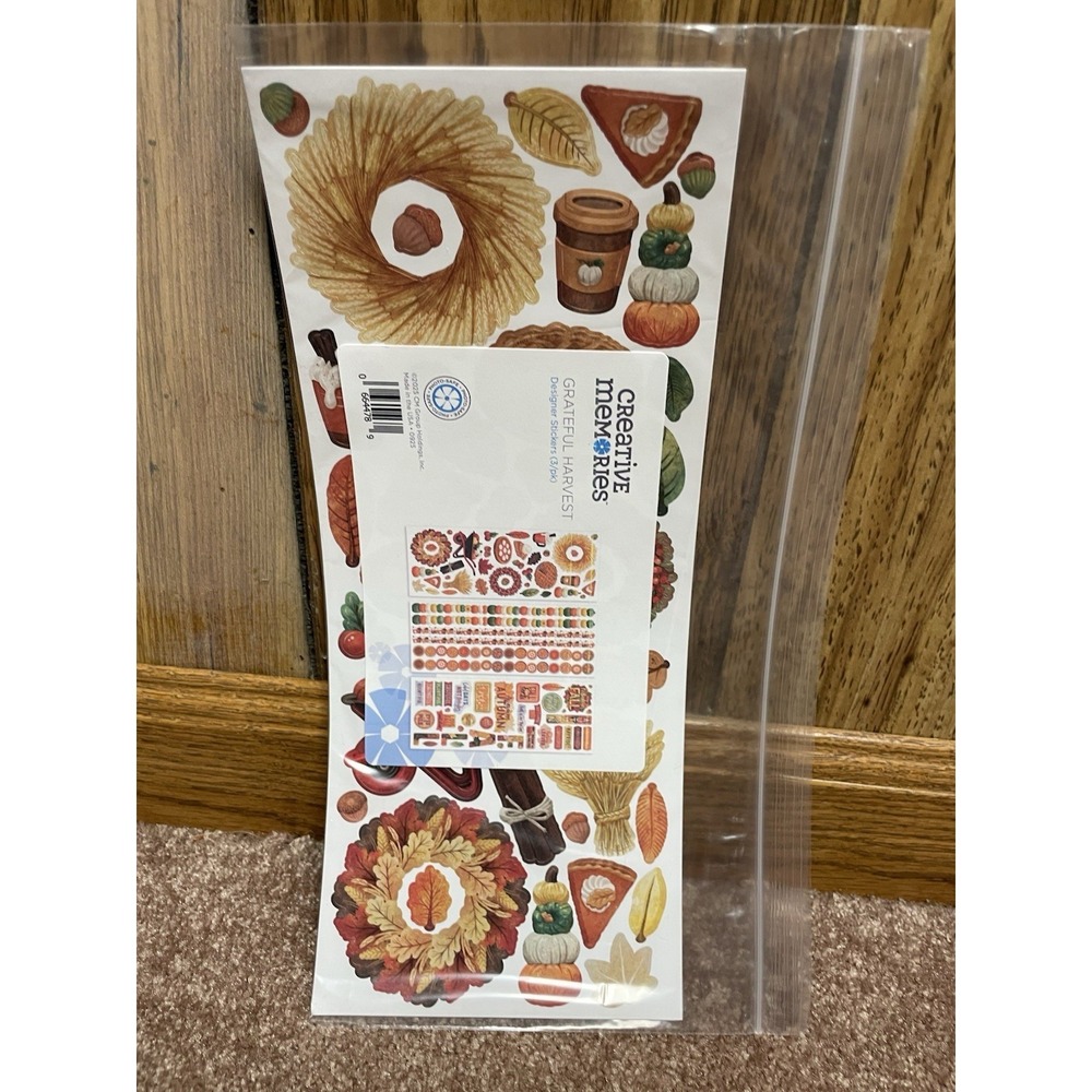 Creative Memories Grateful Harvest Stickers 3 Sheets New